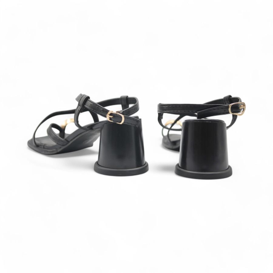 Dép Sandal Nữ TGG D1706 Màu Đen Da Trơn Size 37