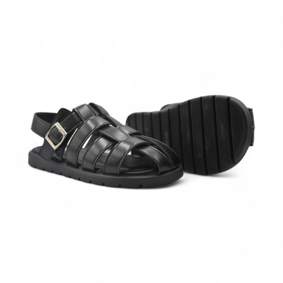 Dép Sandal Nữ TGG X326-1 Màu Đen Da Trơn Size 35