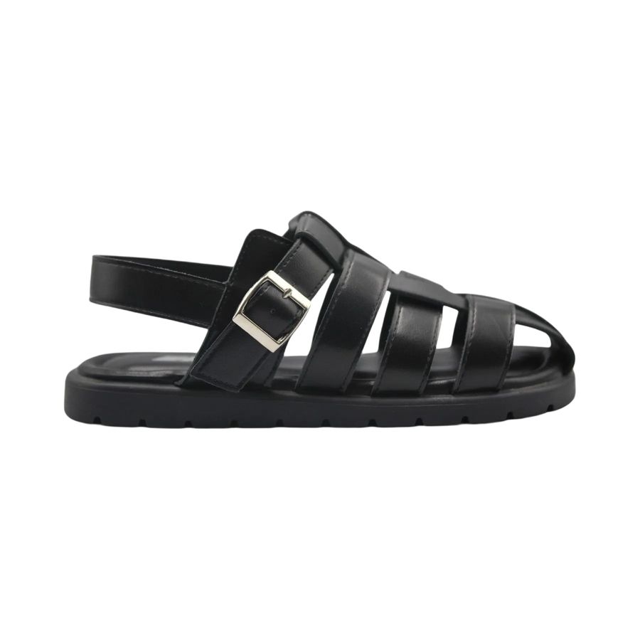 Dép Sandal Nữ TGG X326-1 Màu Đen Da Trơn Size 35