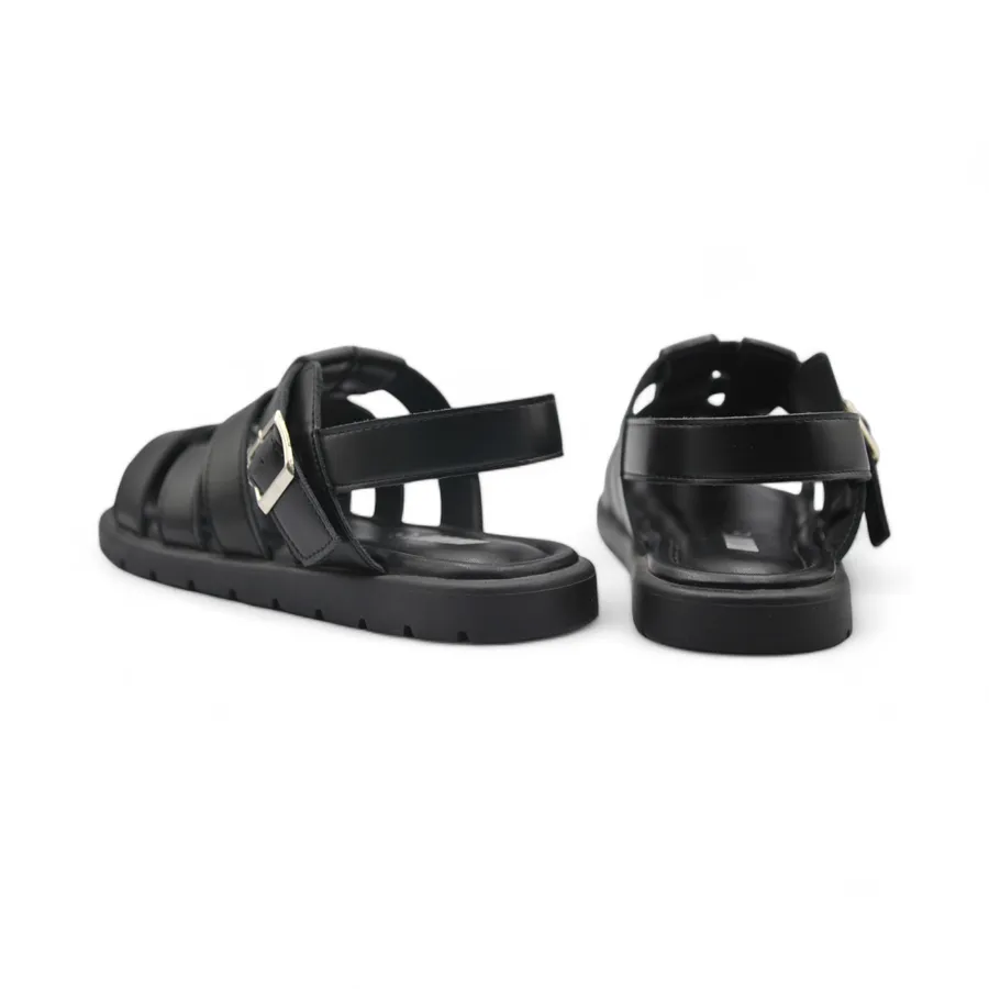 Dép Sandal Nữ TGG X326-1 Màu Đen Da Trơn Size 35