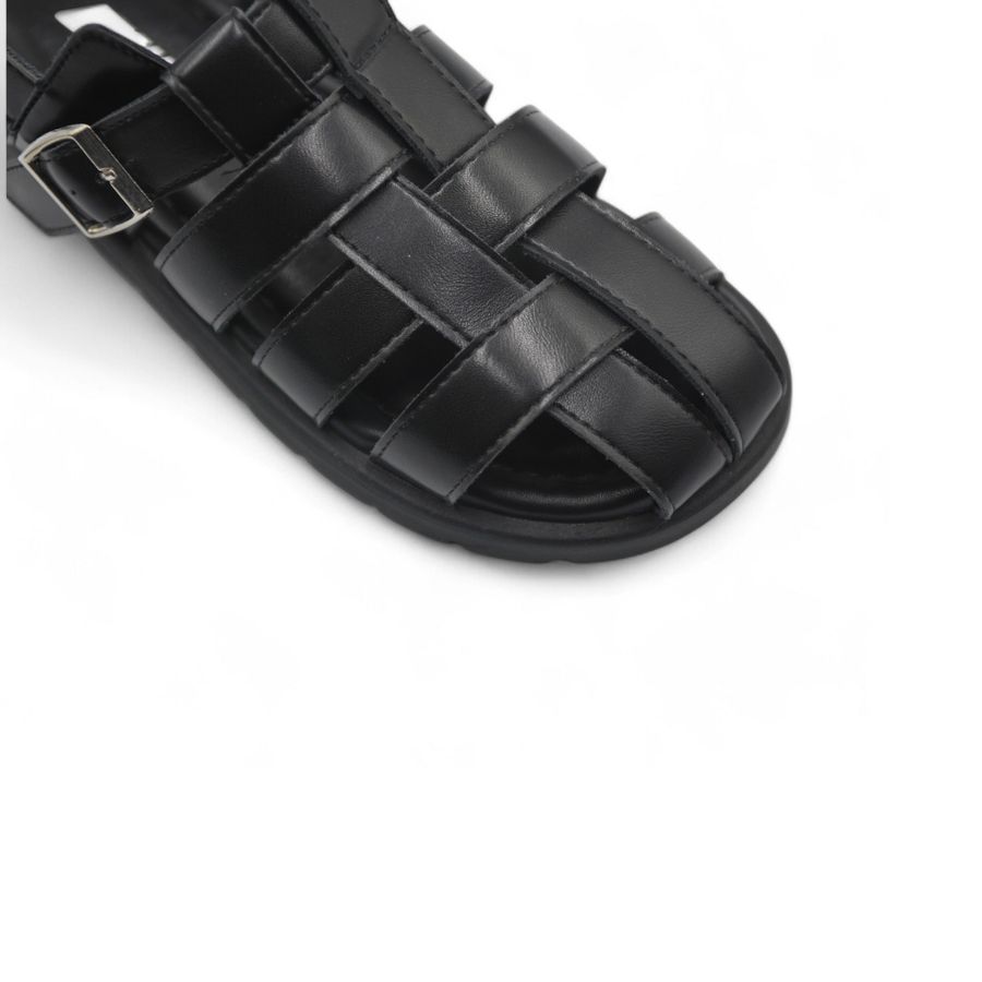 Dép Sandal Nữ TGG X326-1 Màu Đen Da Trơn Size 36
