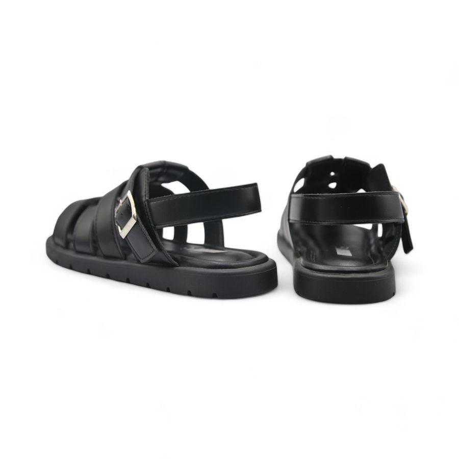Dép Sandal Nữ TGG X326-1 Màu Đen Da Trơn Size 36
