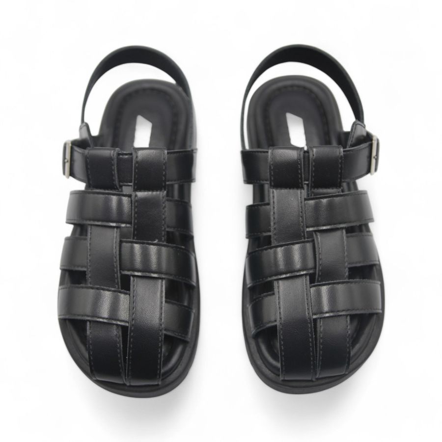 Dép Sandal Nữ TGG X326-1 Màu Đen Da Trơn Size 36