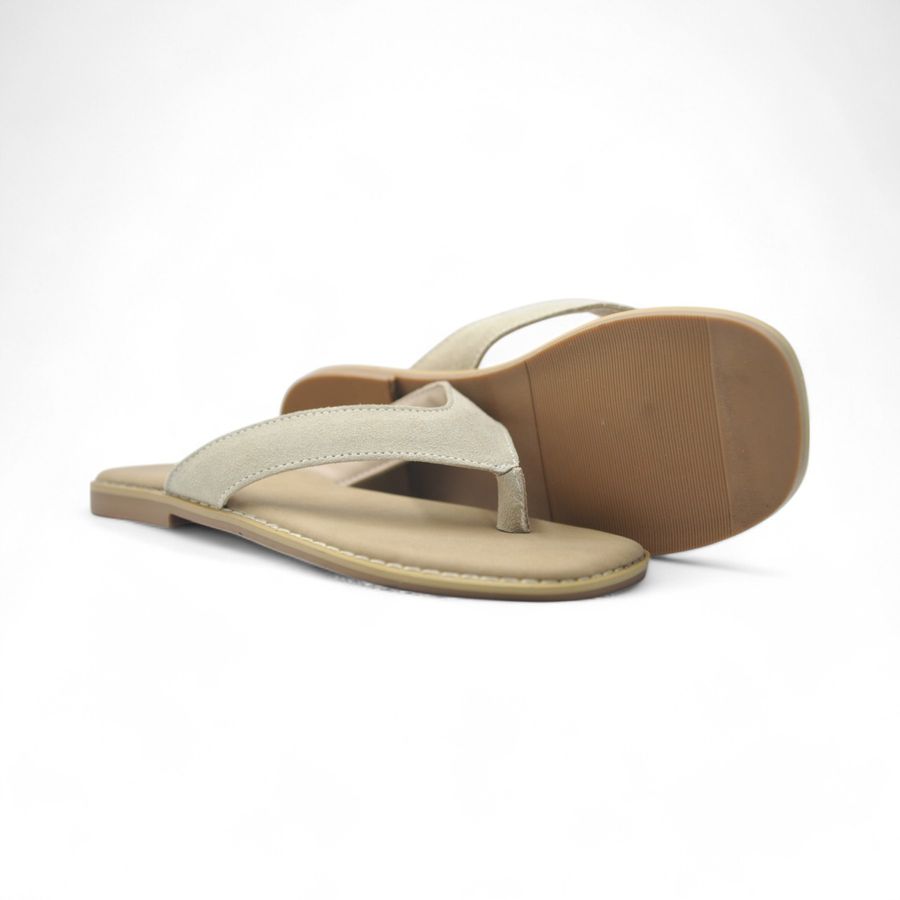 Dép Xỏ Ngón Nữ TGG A220-5 Màu Nâu Da Mềm Size 36