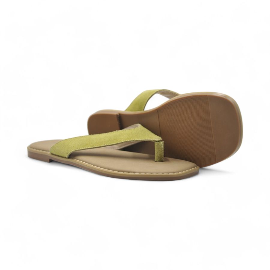 Dép Xỏ Ngón Nữ TGG A220-5 Màu Xanh Lá Da Mềm Size 36