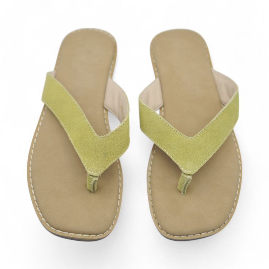 Dép Xỏ Ngón Nữ TGG A220-5 Màu Xanh Lá Da Mềm Size 36