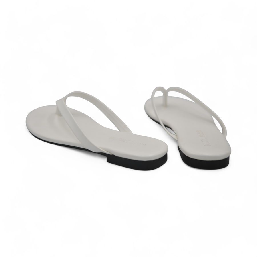 Dép Xỏ Ngón Nữ TGG J3008 Màu Trắng  Da Trơn Size 35