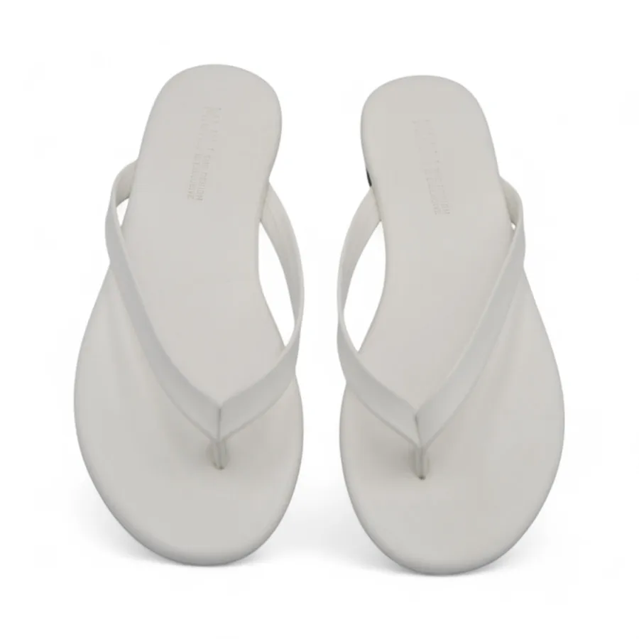 Dép Xỏ Ngón Nữ TGG J3008 Màu Trắng  Da Trơn Size 35