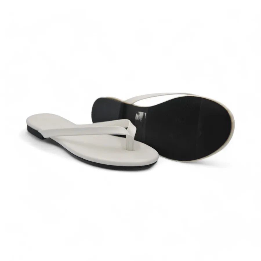 Dép Xỏ Ngón Nữ TGG J3008 Màu Trắng  Da Trơn Size 35