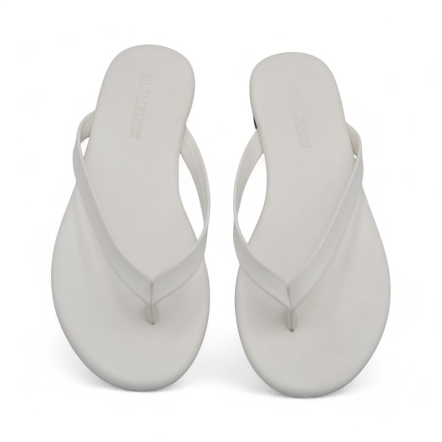 Dép Xỏ Ngón Nữ TGG J3008 Màu Trắng Da Trơn Size 38