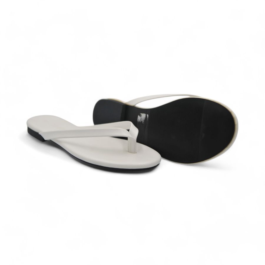 Dép Xỏ Ngón Nữ TGG J3008 Màu Trắng Da Trơn Size 38