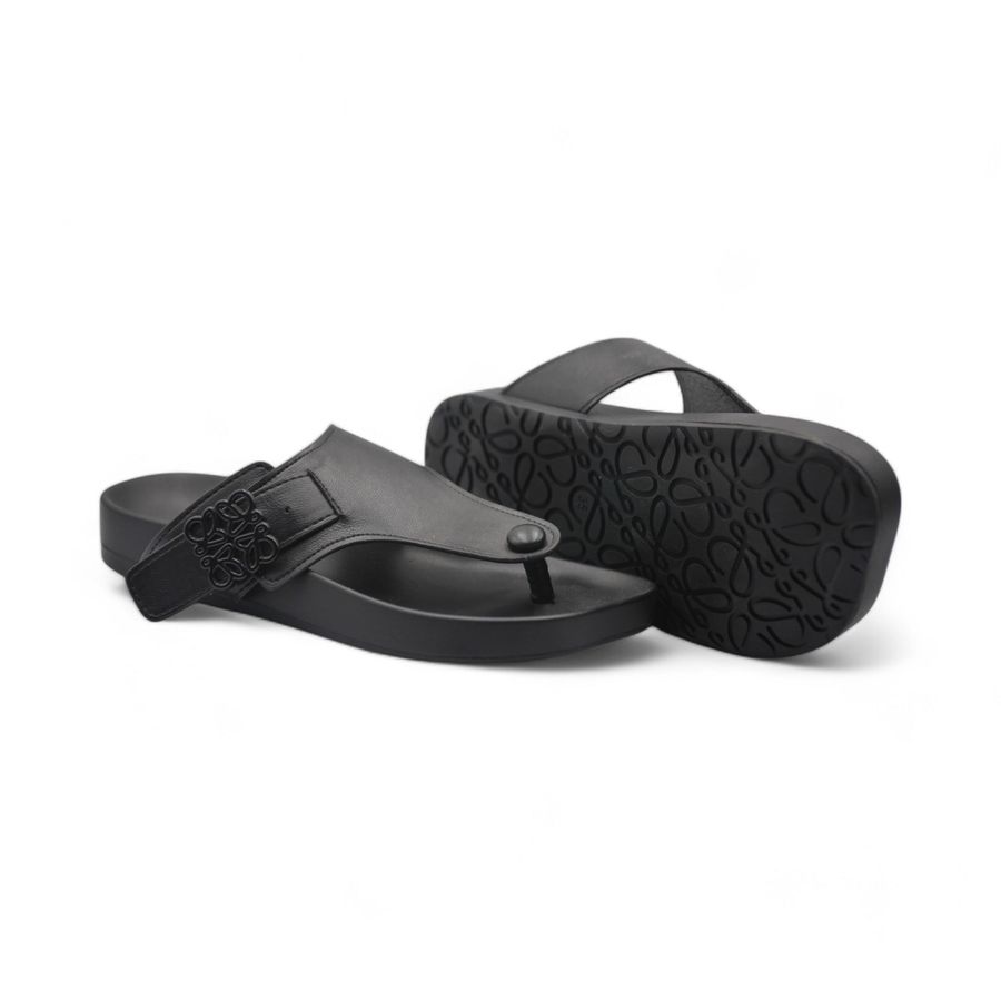 Dép Xỏ Ngón Nữ TGG UN5168-1 Màu Đen Da Mềm Size 35