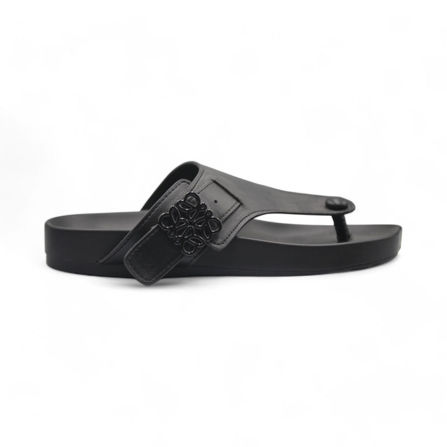 Dép Xỏ Ngón Nữ TGG UN5168-1 Màu Đen Da Mềm Size 38