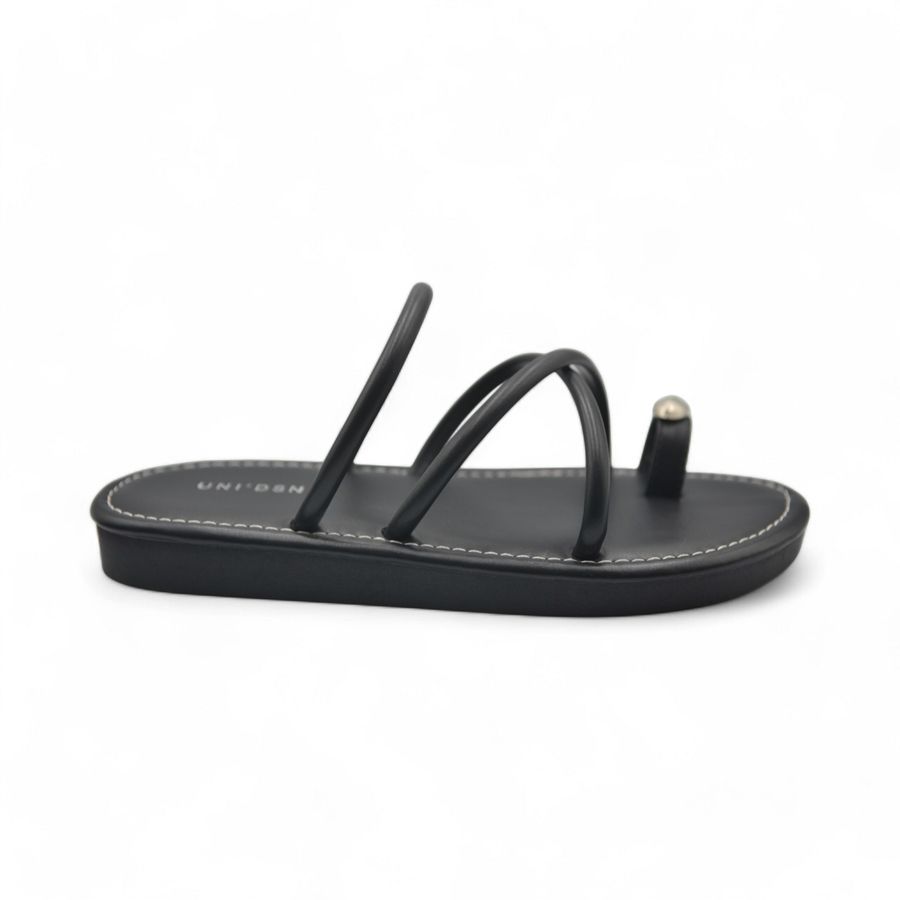 Dép Xỏ Ngón Nữ TGG UN5688-1 Màu Đen Da Mềm Size 39