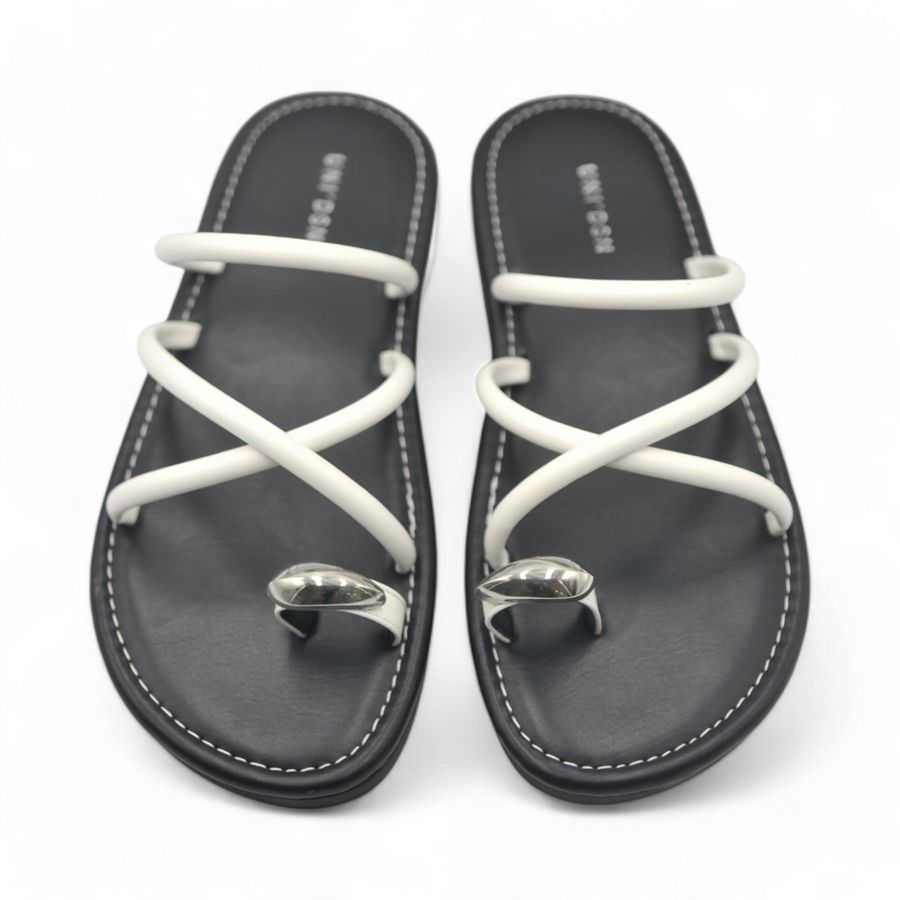 Dép Xỏ Ngón Nữ TGG UN5688-1 Màu Trắng Da Mềm Size 36