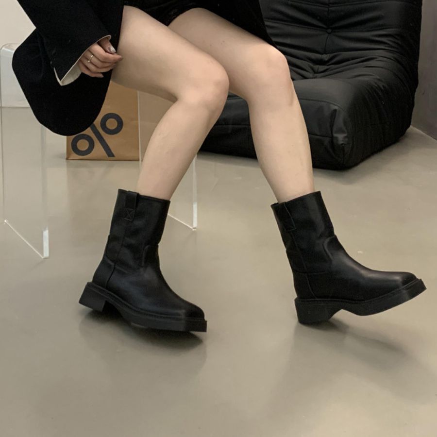 Giày Boots Nữ TGG UN728-1 Màu Đen Da Pu Size 36