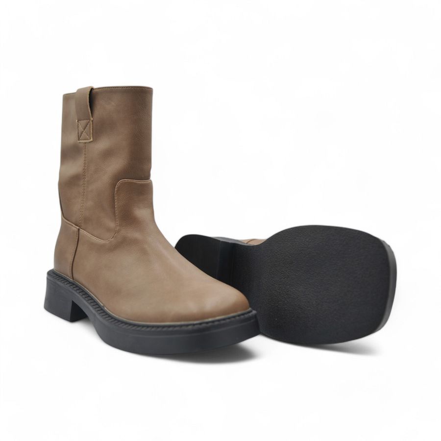 Giày Boots Nữ TGG UN728-1 Màu Nâu Da Pu Size 36