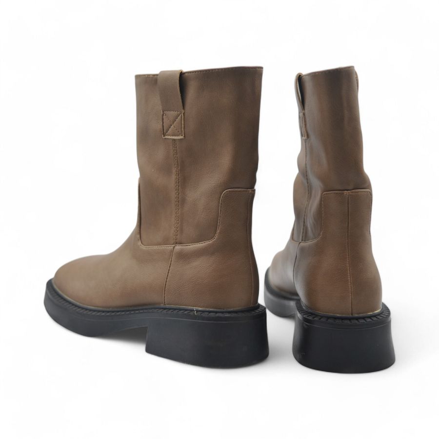 Giày Boots Nữ TGG UN728-1 Màu Nâu Da Pu Size 36