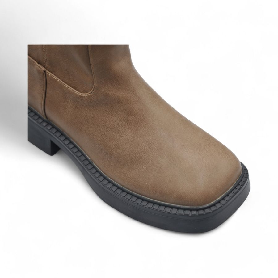 Giày Boots Nữ TGG UN728-1 Màu Nâu Da Pu Size 36