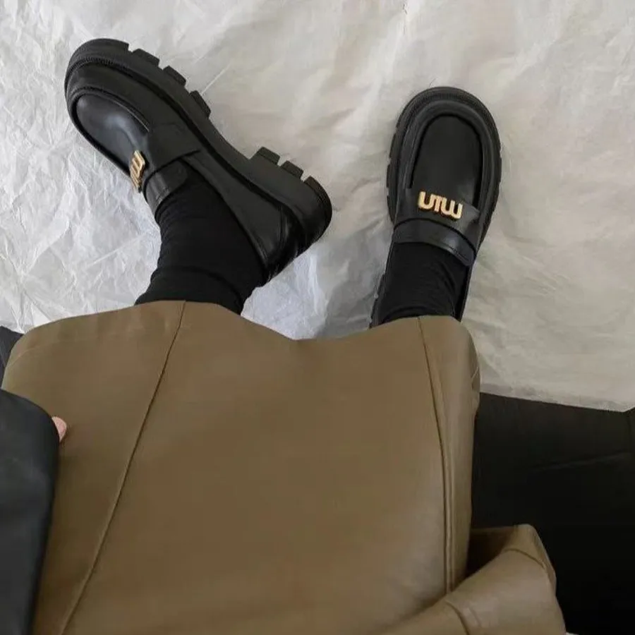 Giày Búp Bê Nữ TGG 112 Da Lì Màu Đen Size 36