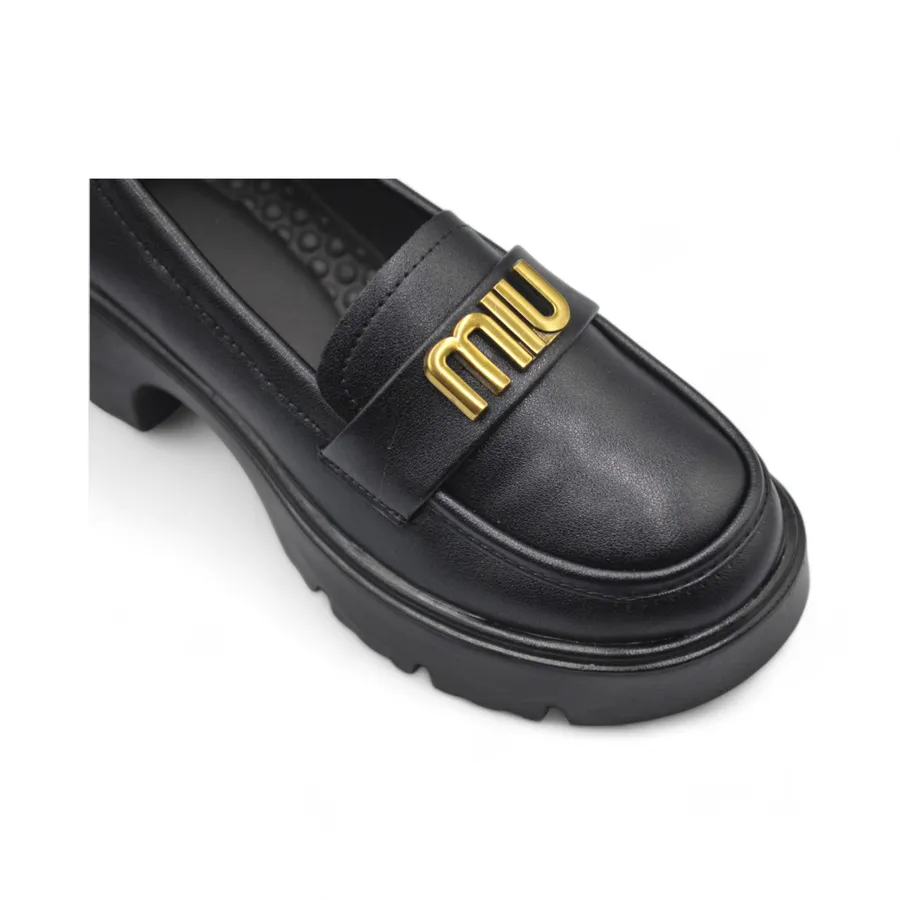 Giày Búp Bê Nữ TGG 112 Da Lì Màu Đen Size 36