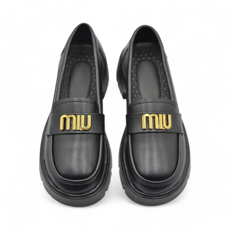 Giày Búp Bê Nữ TGG 112 Da Lì Màu Đen Size 36