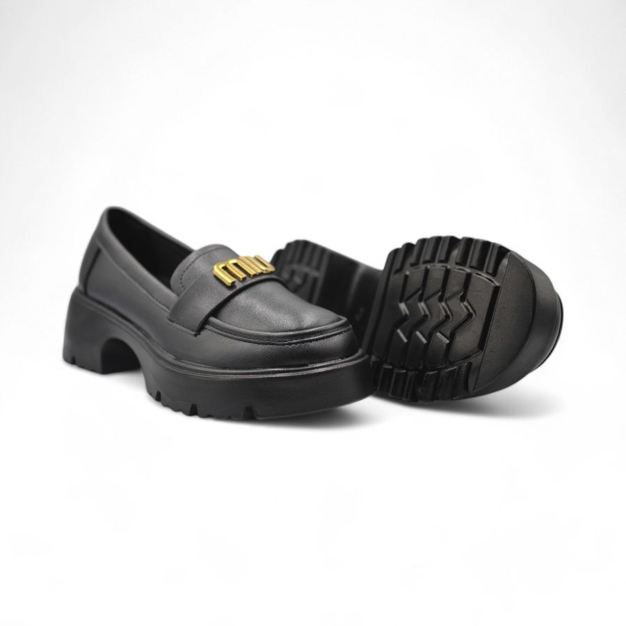 Giày Búp Bê Nữ TGG 112 Da Lì Màu Đen Size 39