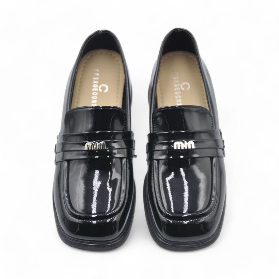 Giày Búp Bê Nữ TGG 2802-3 Da Bóng Màu Đen Size 37