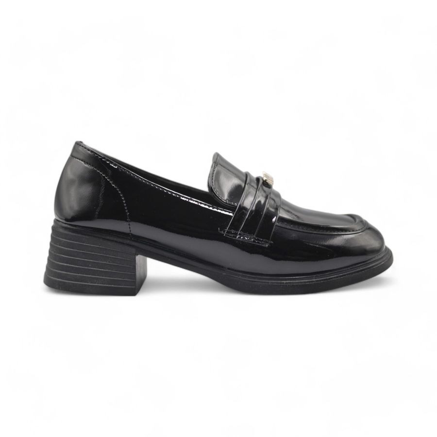 Giày Búp Bê Nữ TGG 2802-3 Da Bóng Màu Đen Size 38