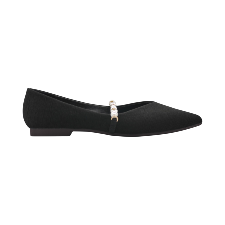 Giày Búp Bê Nữ TGG 373-1 Màu Đen Vải Viscose Size 36