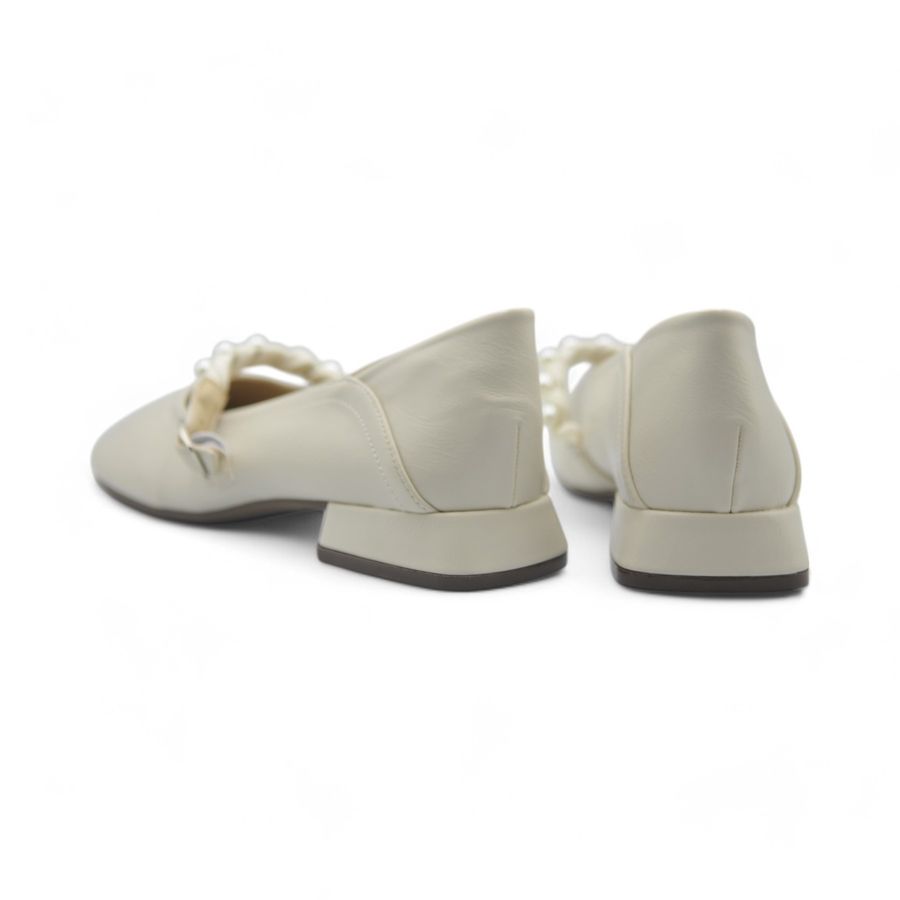Giày Búp Bê Nữ TGG 601-6 Màu Trắng Da Mềm Size 36