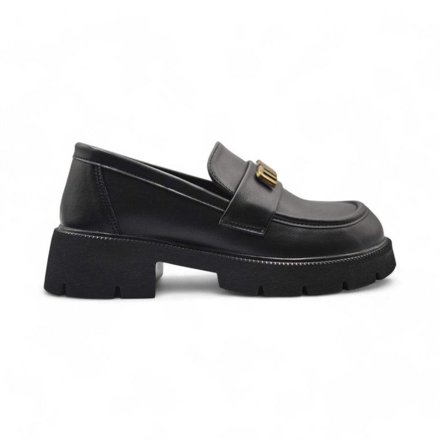Giày Búp Bê Nữ TGG 6608 Da Lì Màu Đen Size 36