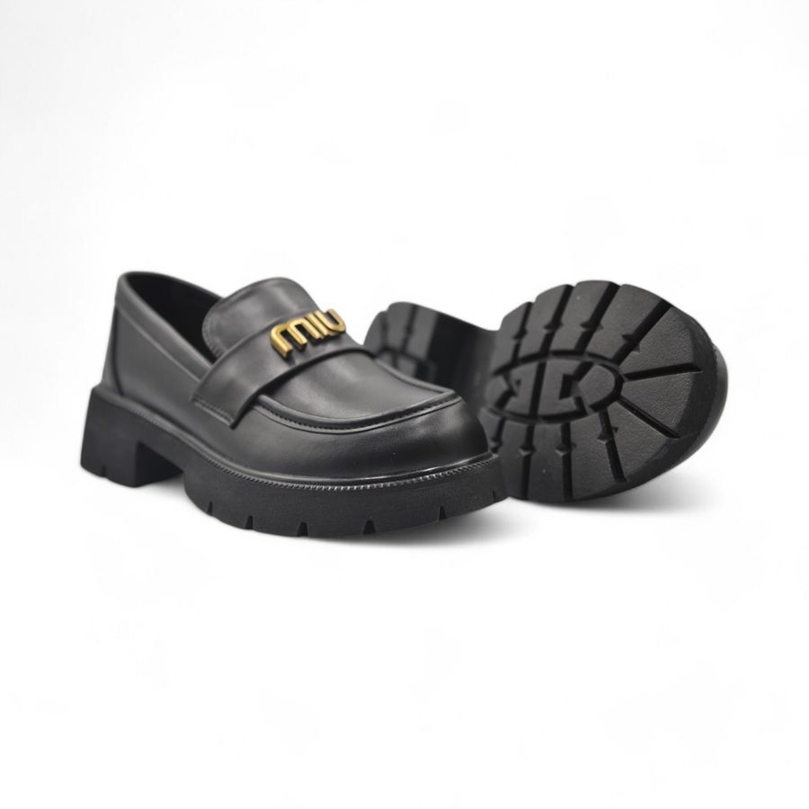 Giày Búp Bê Nữ TGG 6608 Da Lì Màu Đen Size 36
