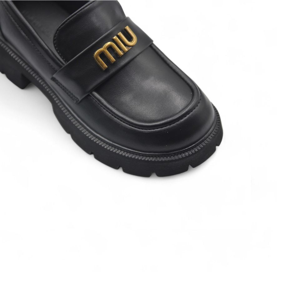 Giày Búp Bê Nữ TGG 6608 Da Lì Màu Đen Size 36
