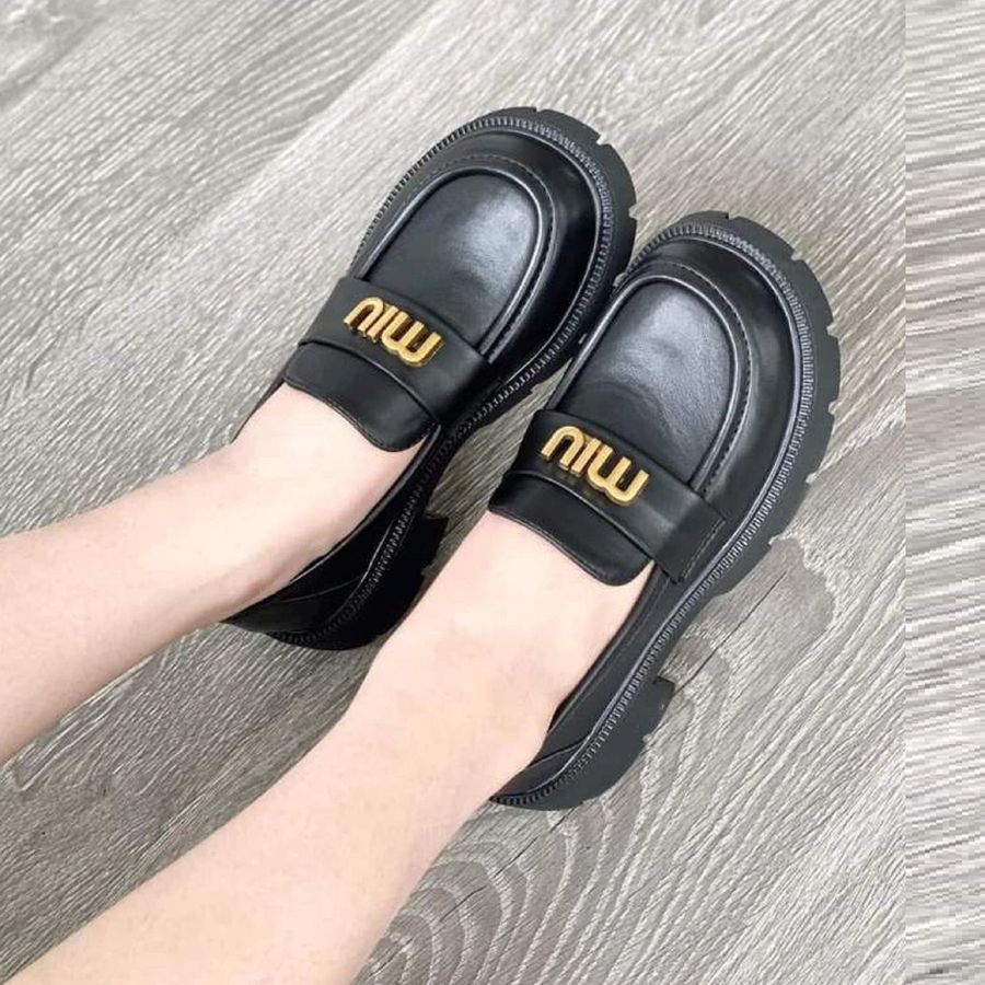 Giày Búp Bê Nữ TGG 6608 Da Lì Màu Đen Size 36
