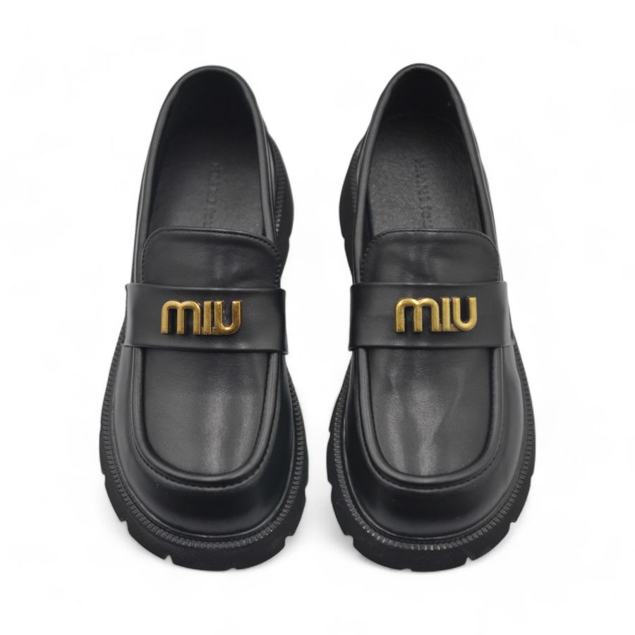 Giày Búp Bê Nữ TGG 6608 Da Lì Màu Đen Size 36