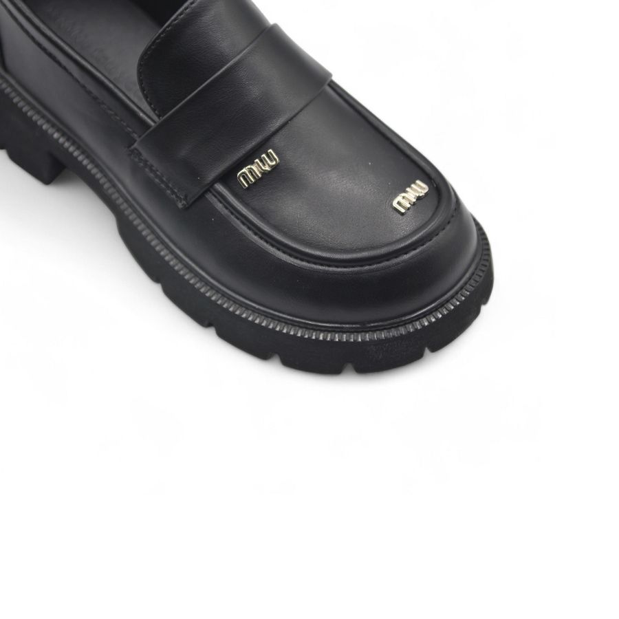 Giày Búp Bê Nữ TGG 6625 Da Lì Màu Đen Size 36