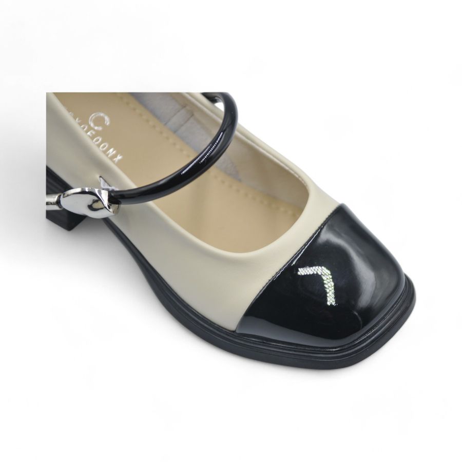 Giày Búp Bê Nữ TGG 889-16 Da Lì Màu Trắng Size 37