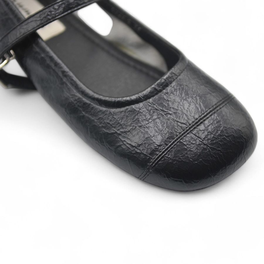Giày Búp Bê Nữ TGG D5928-3 Màu Đen Da Mềm Size 35