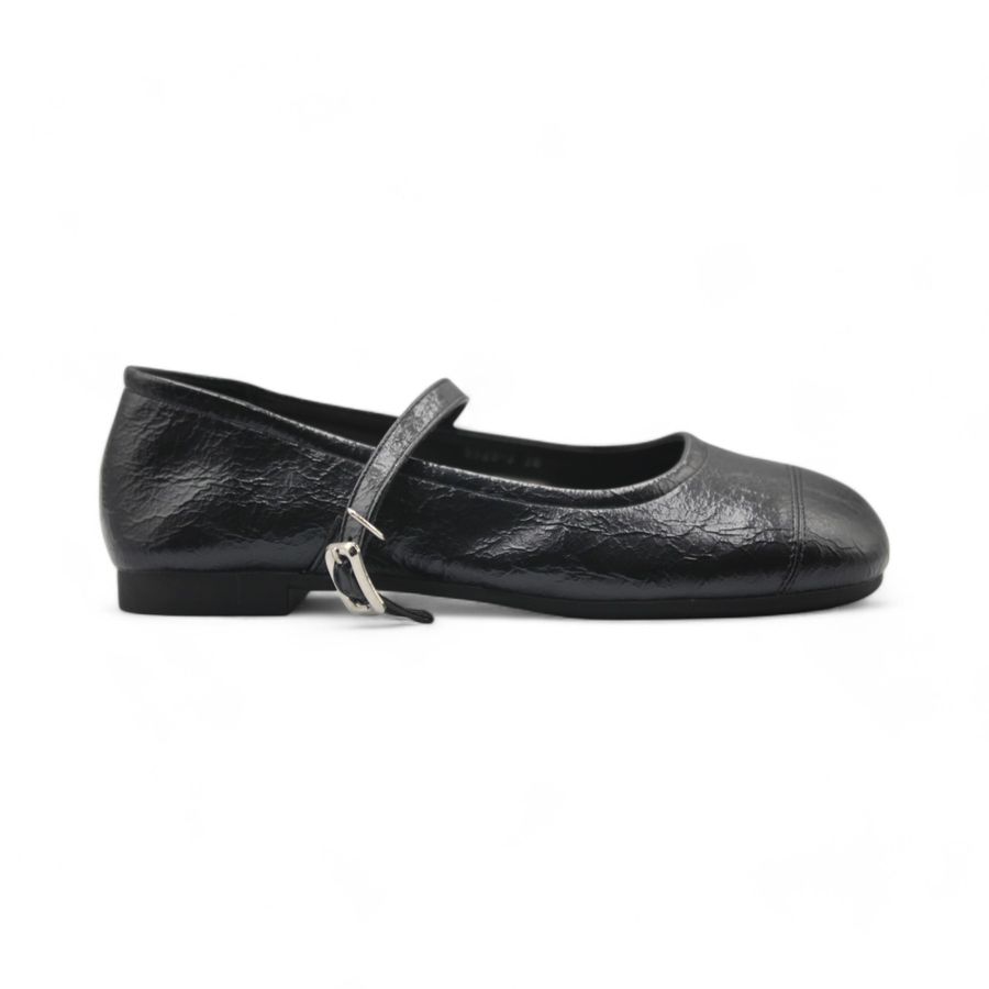 Giày Búp Bê Nữ TGG D5928-3 Màu Đen Da Mềm Size 36