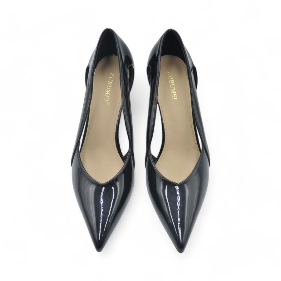 Giày Cao Gót Nữ TGG D1707 Màu Đen Da Pu Size 35
