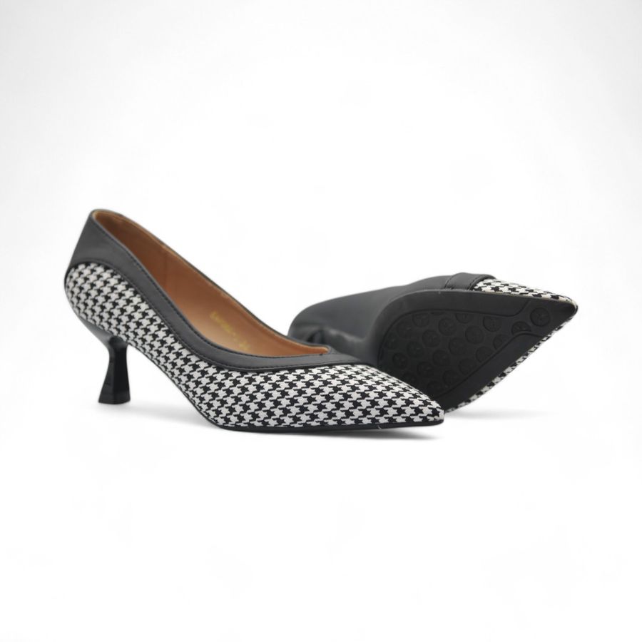 Giày Cao Gót Nữ TGG D1808 Màu Đen Da Mềm Size 37