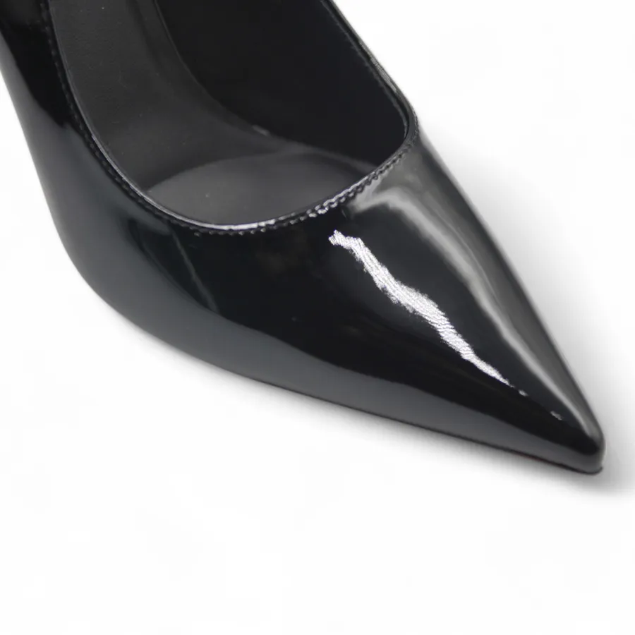 Giày Cao Gót Nữ TGG D2888-2 Màu Đen Da Bóng Size 37
