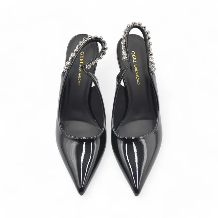 Giày Cao Gót Nữ TGG D2888-2 Màu Đen Da Bóng Size 37