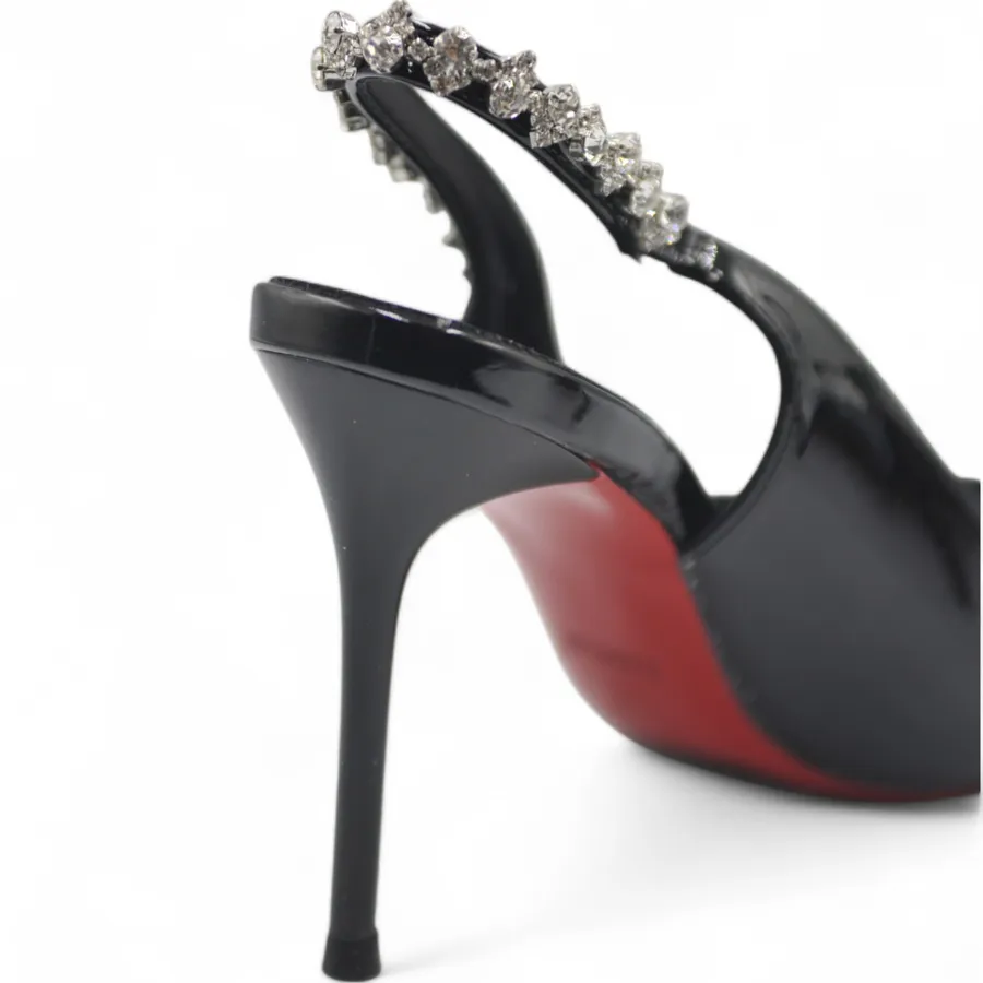 Giày Cao Gót Nữ TGG D2888-2 Màu Đen Da Bóng Size 37