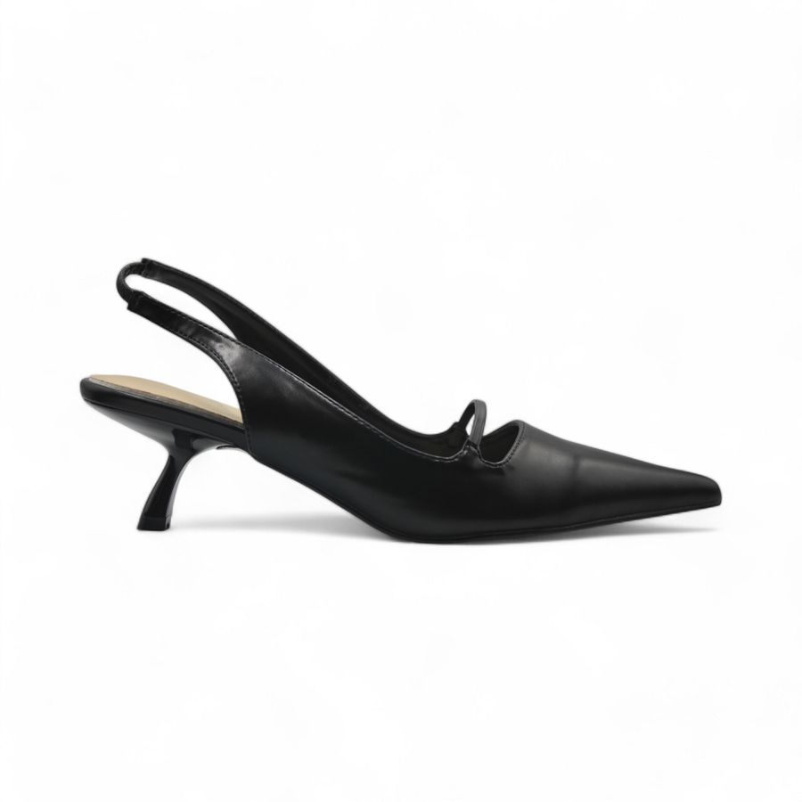 Giày Cao Gót Nữ TGG ST1611 Màu Đen Da Mềm Size 35