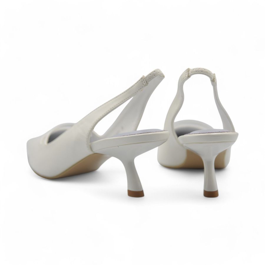 Giày Cao Gót Nữ TGG ST1611 Màu Trắng Da Mềm Size 37