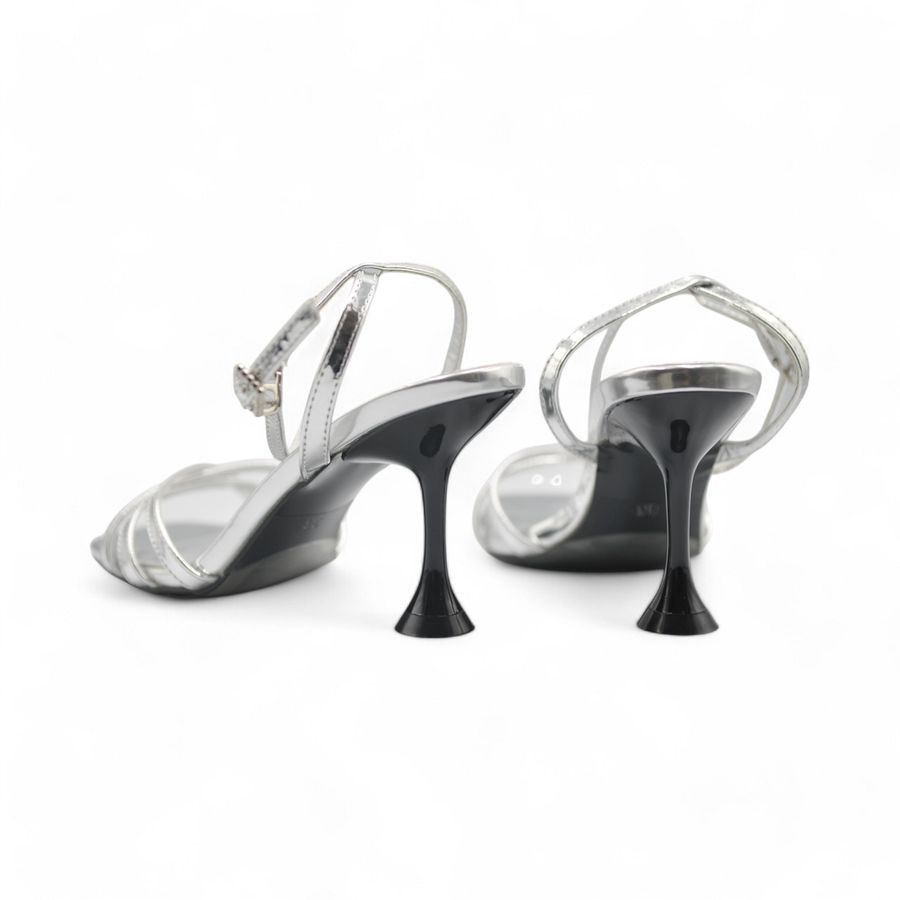 Giày Cao Gót Nữ TGG ST88-166 Màu Bạc Da Mềm Size 38