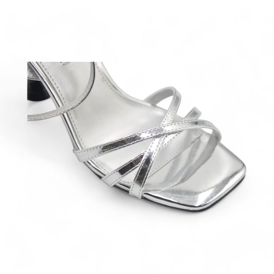 Giày Cao Gót Nữ TGG ST88-166 Màu Bạc Da Mềm Size 38