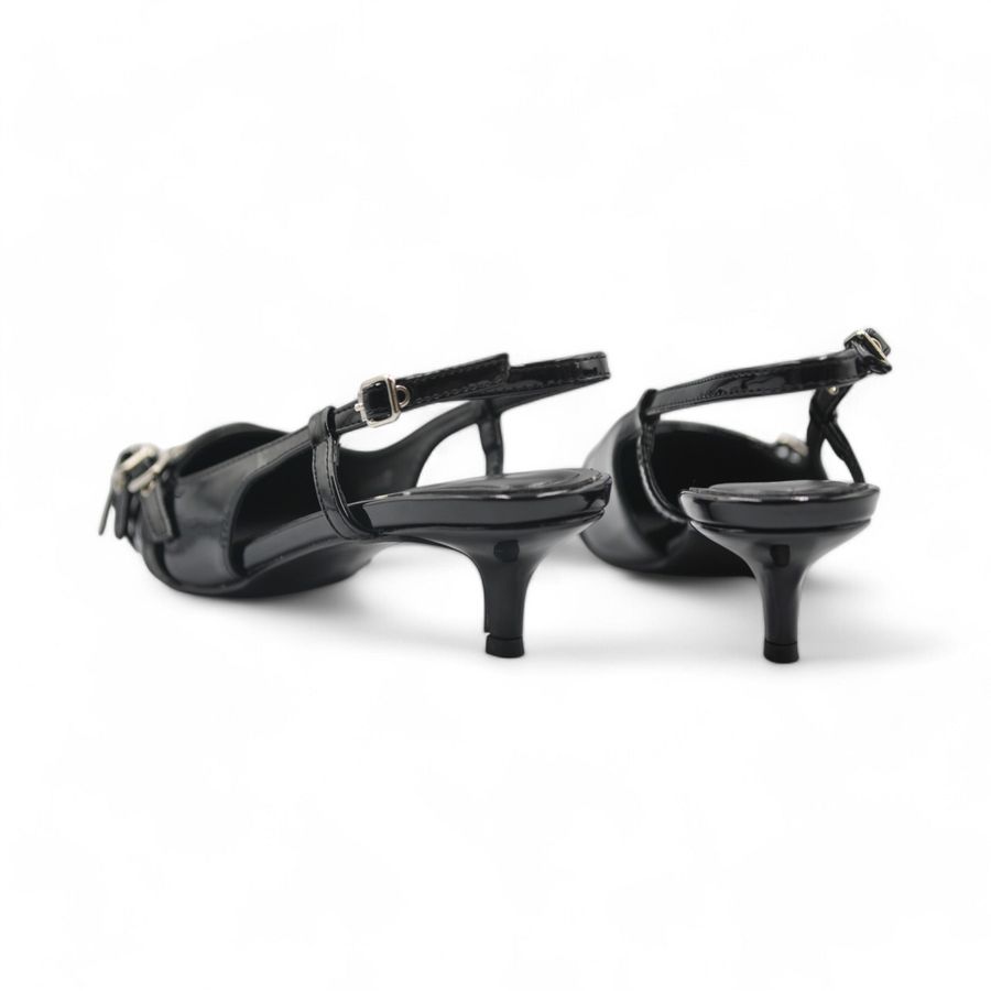 Giày Cao Gót Nữ TGG ST88-26 Màu Đen Da Mềm Size 37